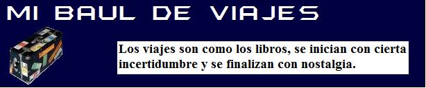 Mi baúl de viajes