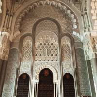 CASABLANCA - INTERIOR DE MEZQUITA DE HASSAN II.