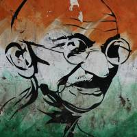 AGRA - MURAL DE GHANDI.