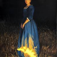 Portrait de la jeune fille en feu
Óleo sobre lienzo, 146x195 cm., 2025