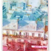 HERE or NOT?   / técnica mixta tras metacrilato / 83 x 103 cm