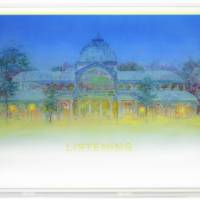 LISTENING  / técnica mixta tras metacrilato / 43 x 53 cm