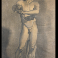 Dibujo al carboncillo, papel ingres, 100x50
(ingreso en Bellas Artes, 1964)