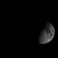 Luna entre nubes desde el bunker 25/08/12